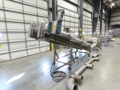 26"x 14' 8" Bulk Food Process Incline Conveyor 115V with Dust Collector Blower