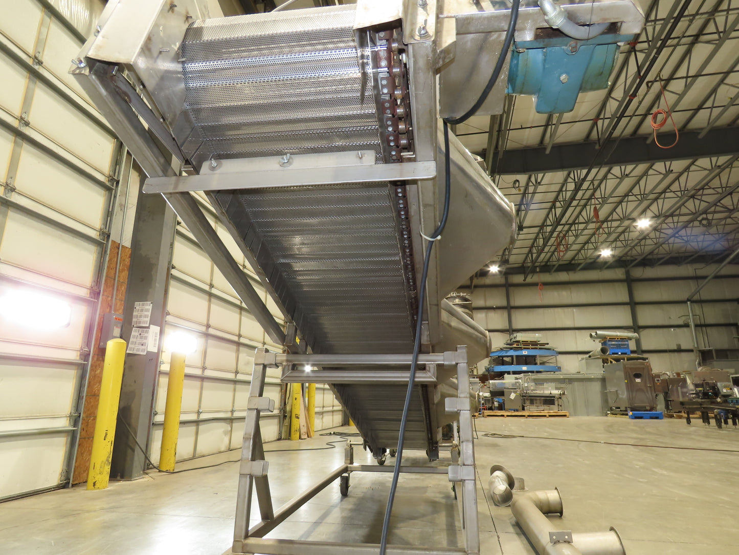26"x 14' 8" Bulk Food Process Incline Conveyor 115V with Dust Collector Blower