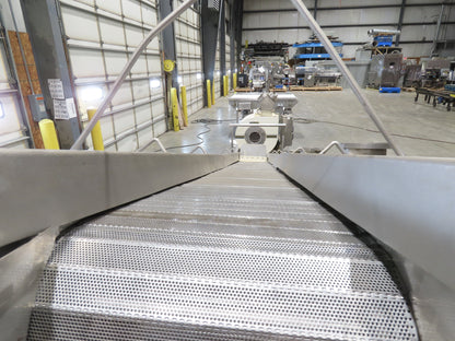 26"x 14' 8" Bulk Food Process Incline Conveyor 115V with Dust Collector Blower