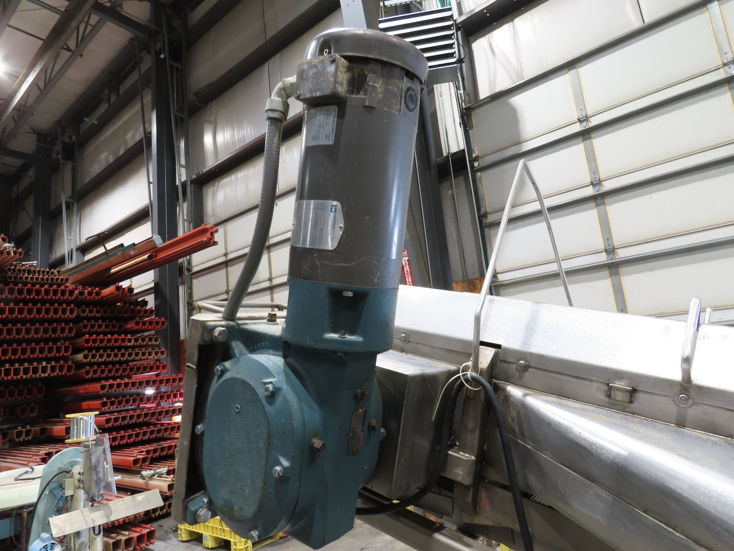 26"x 14' 8" Bulk Food Process Incline Conveyor 115V with Dust Collector Blower