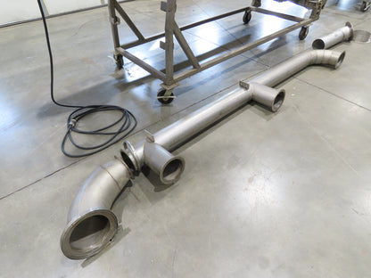 26"x 14' 8" Bulk Food Process Incline Conveyor 115V with Dust Collector Blower