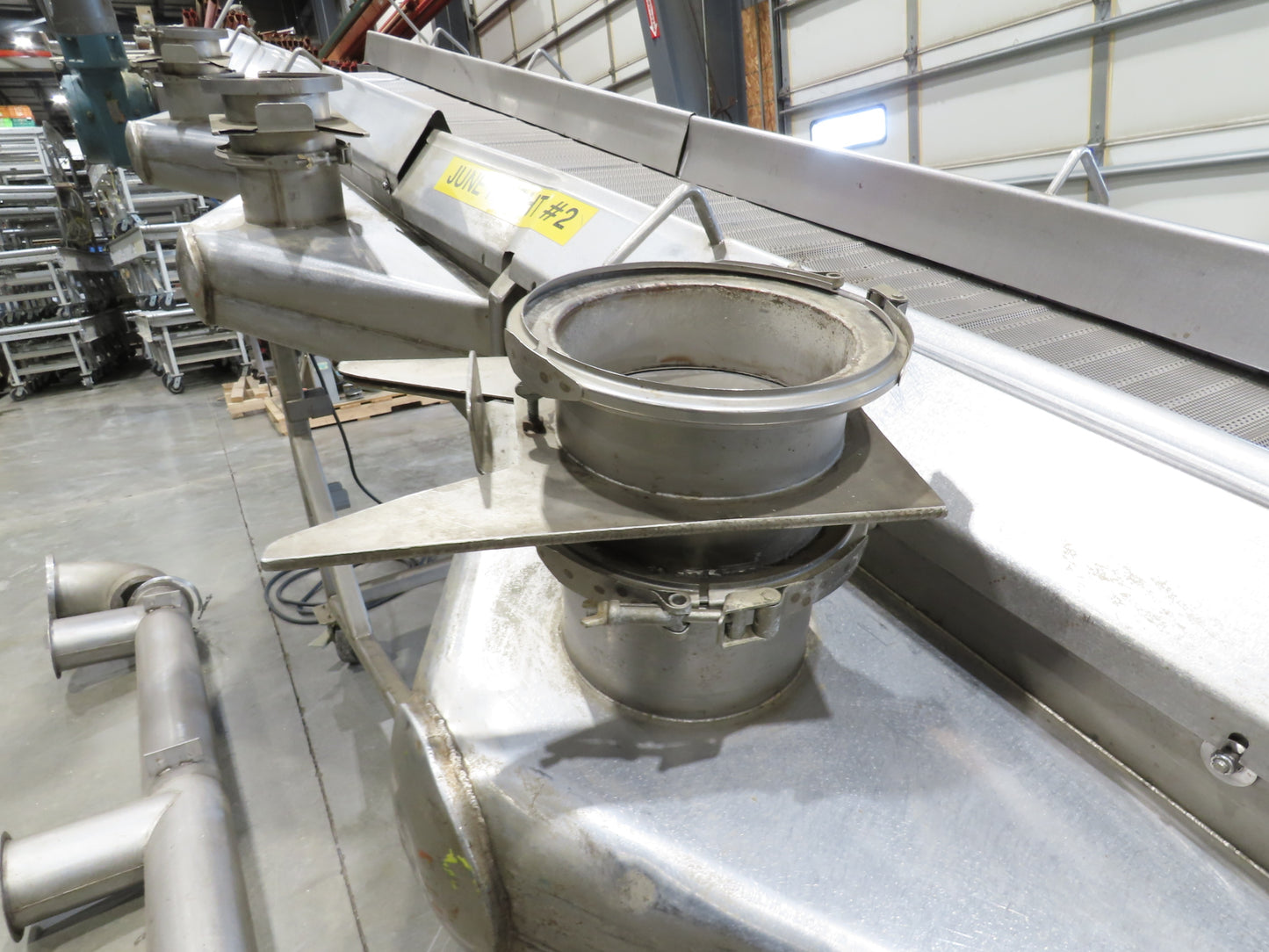 26"x 14' 8" Bulk Food Process Incline Conveyor 115V with Dust Collector Blower