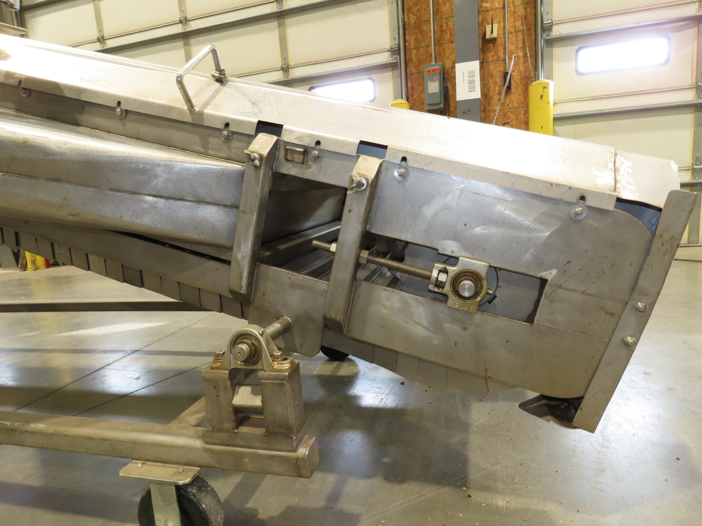 26"x 14' 8" Bulk Food Process Incline Conveyor 115V with Dust Collector Blower