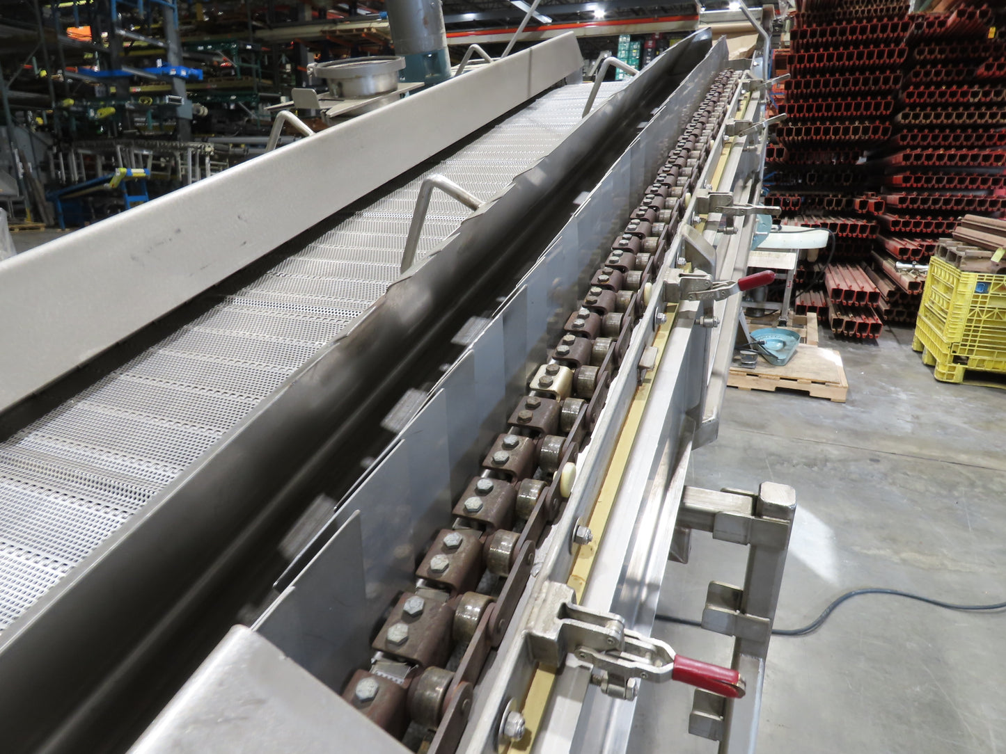 26"x 14' 8" Bulk Food Process Incline Conveyor 115V with Dust Collector Blower