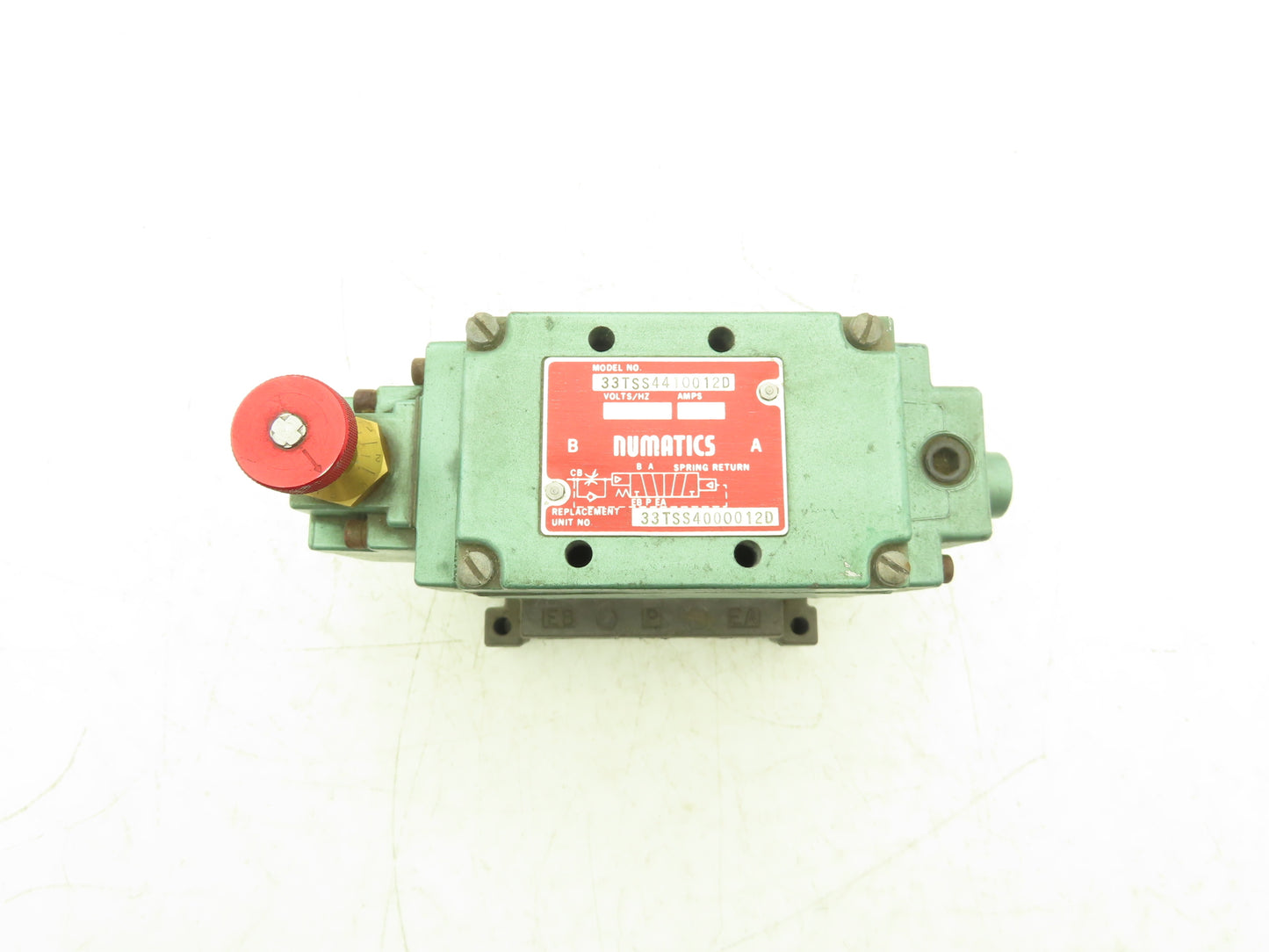 Numatics 33TSS4410012D Pneumatic Valve w/Single Manifold Block 150 PSI 3/8" NPT