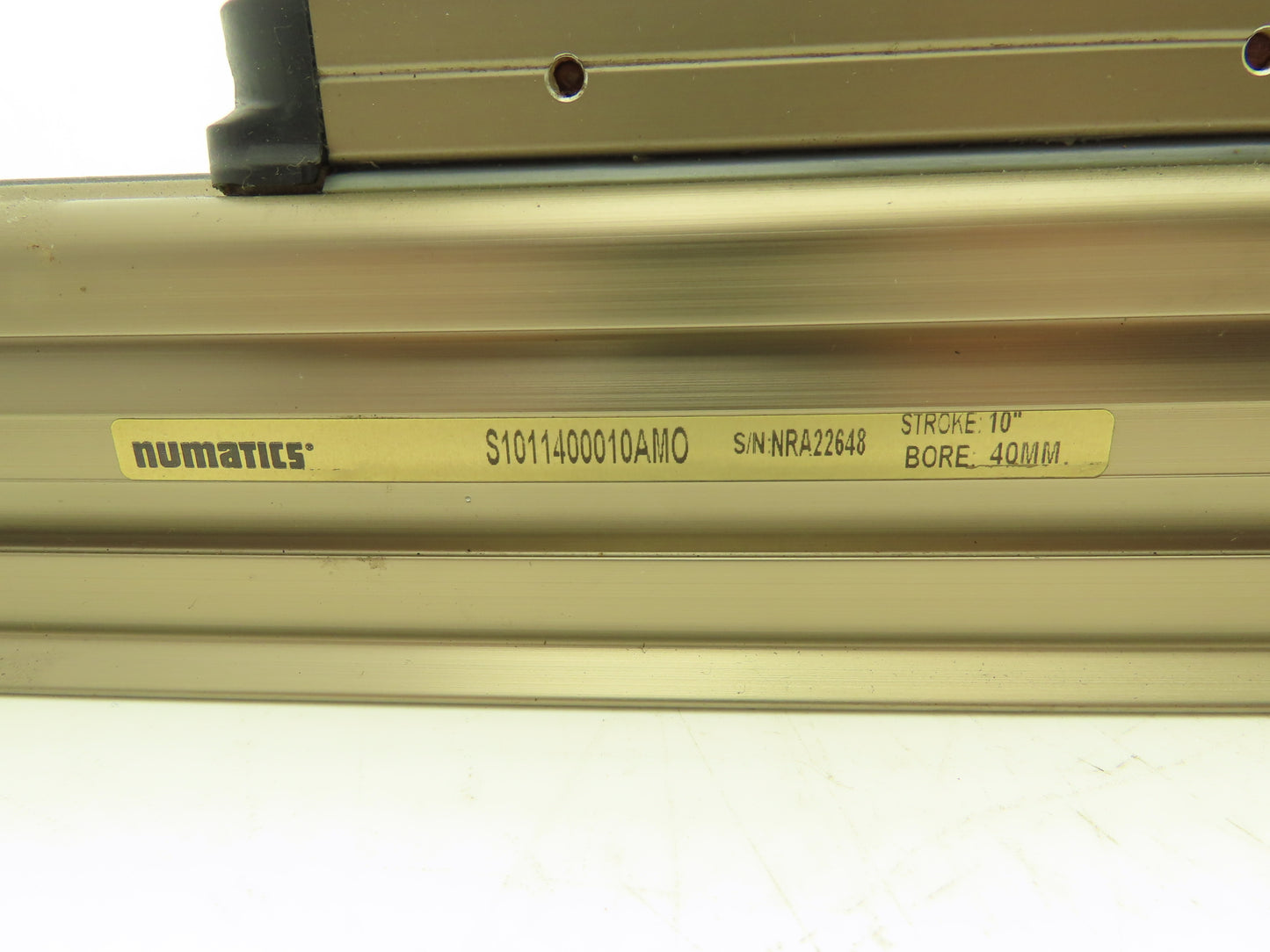 Numatics S1011400010AMO Pneumatic Rodless Cylinder 40mm Bore x 10" Stroke 145PSI