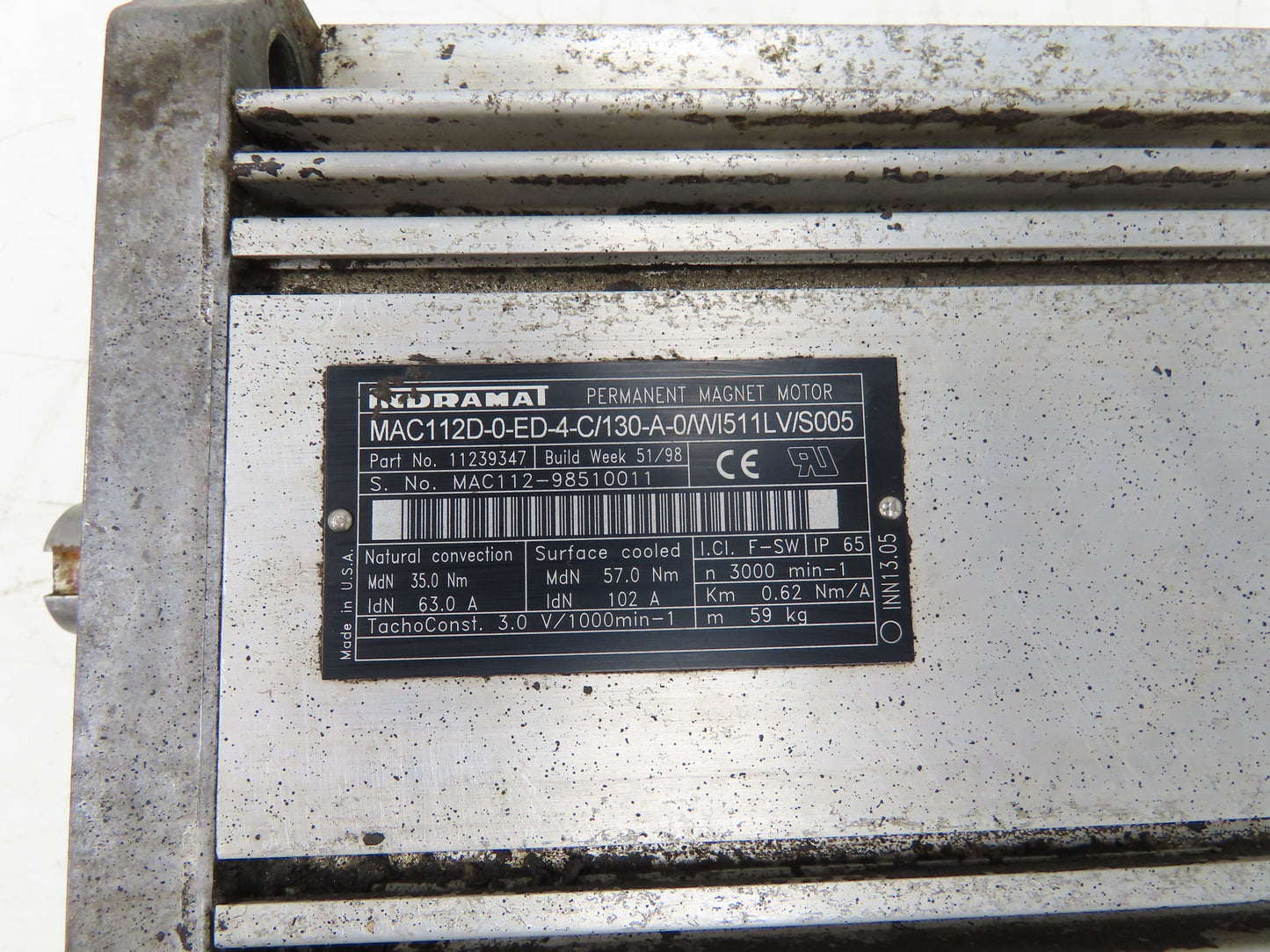 Rexroth Indramat MAC112D-0-ED-4-C130-A-0WI511LVS005 Permanent Magnet Servo Motor