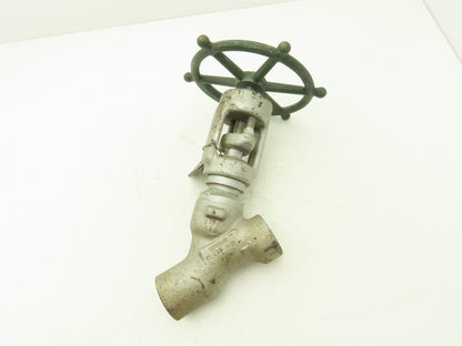 Edward D36124 Univalve Globe Valve Y-Pattern 1/2" Socket Weld 1330psi Class 1690