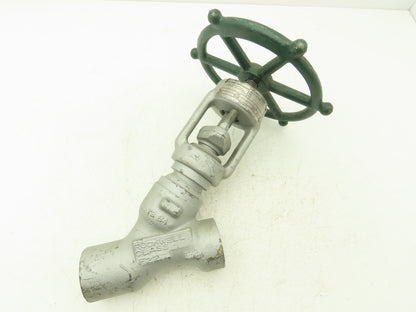 Rockwell Edward B36124 Univalve Globe Valve Y-Pattern 1/2"Socket Weld 1880psi