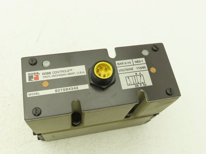 Ross 8076B4342 Pneumatic Directional Solenoid Pilot Valve 115V 80 Series