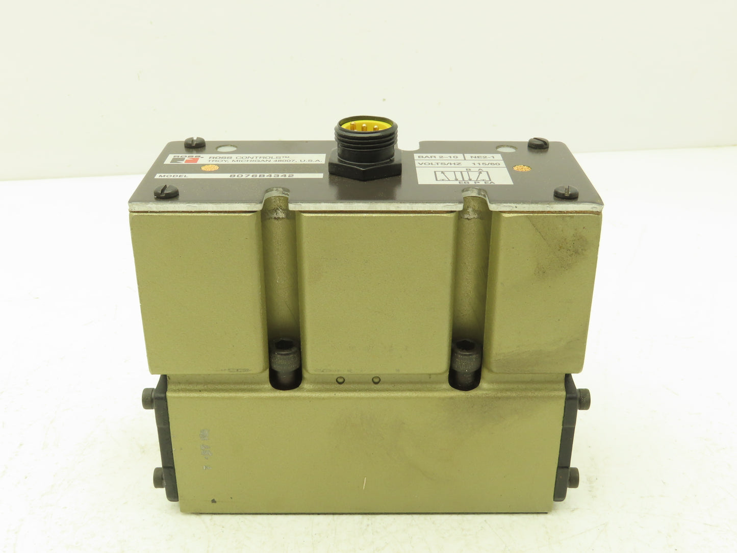 Ross 8076B4342 Pneumatic Directional Solenoid Pilot Valve 115V 80 Series