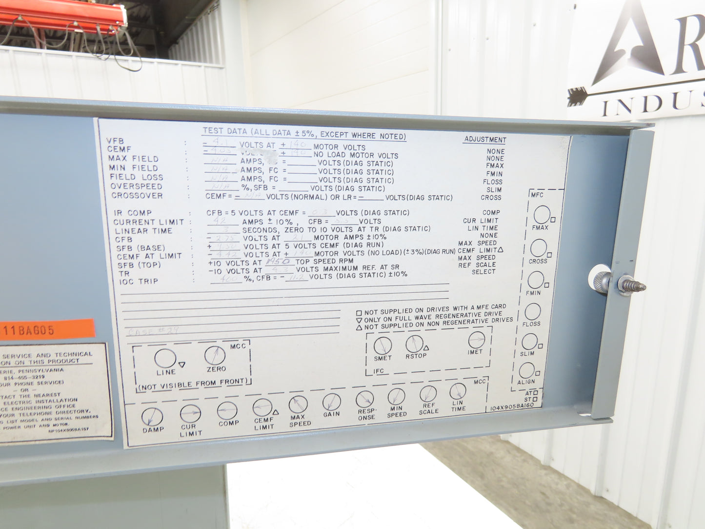 General Electric Valutrol DC Adjustable Speed Drive 600VAC 3PH Input *Read