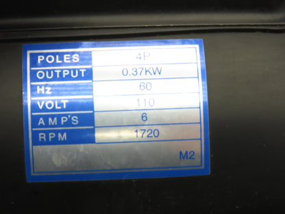 Transpak T6-6-30054 Electric Motor 1/2Hp 110VAC 1720 RPM Off Beta Plus Strapper