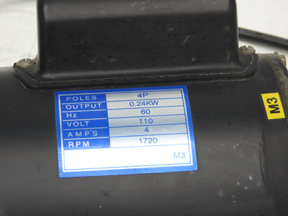 Transpak T6-6-30057 Electric Motor 1/3Hp 110VAC 1720 RPM Off Beta Plus Strapper