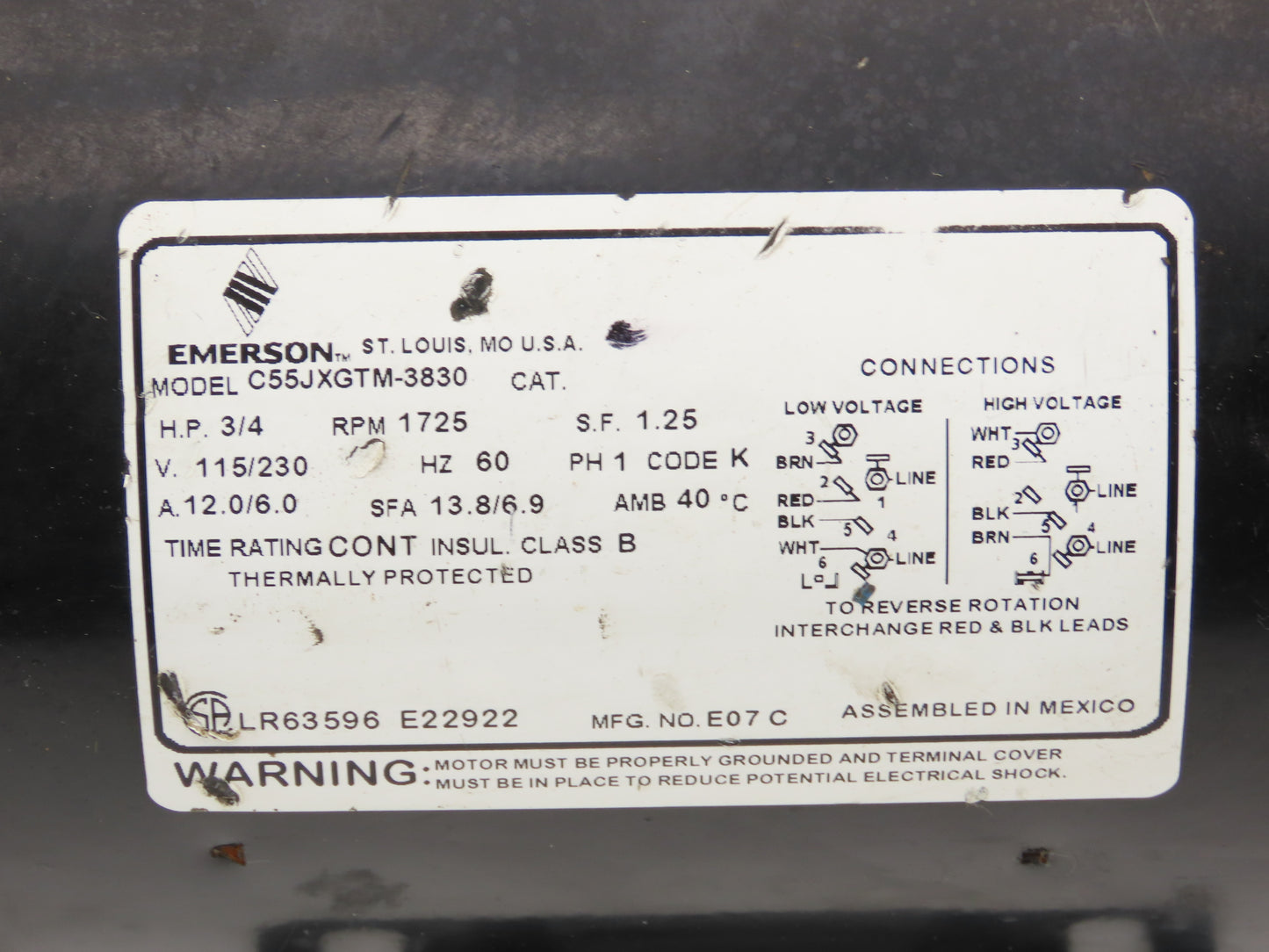 Jabsco 6053-8 Raw Water Pump Bronze Direct Coupled 1" NPT 3/4Hp 115/230V 23GPM