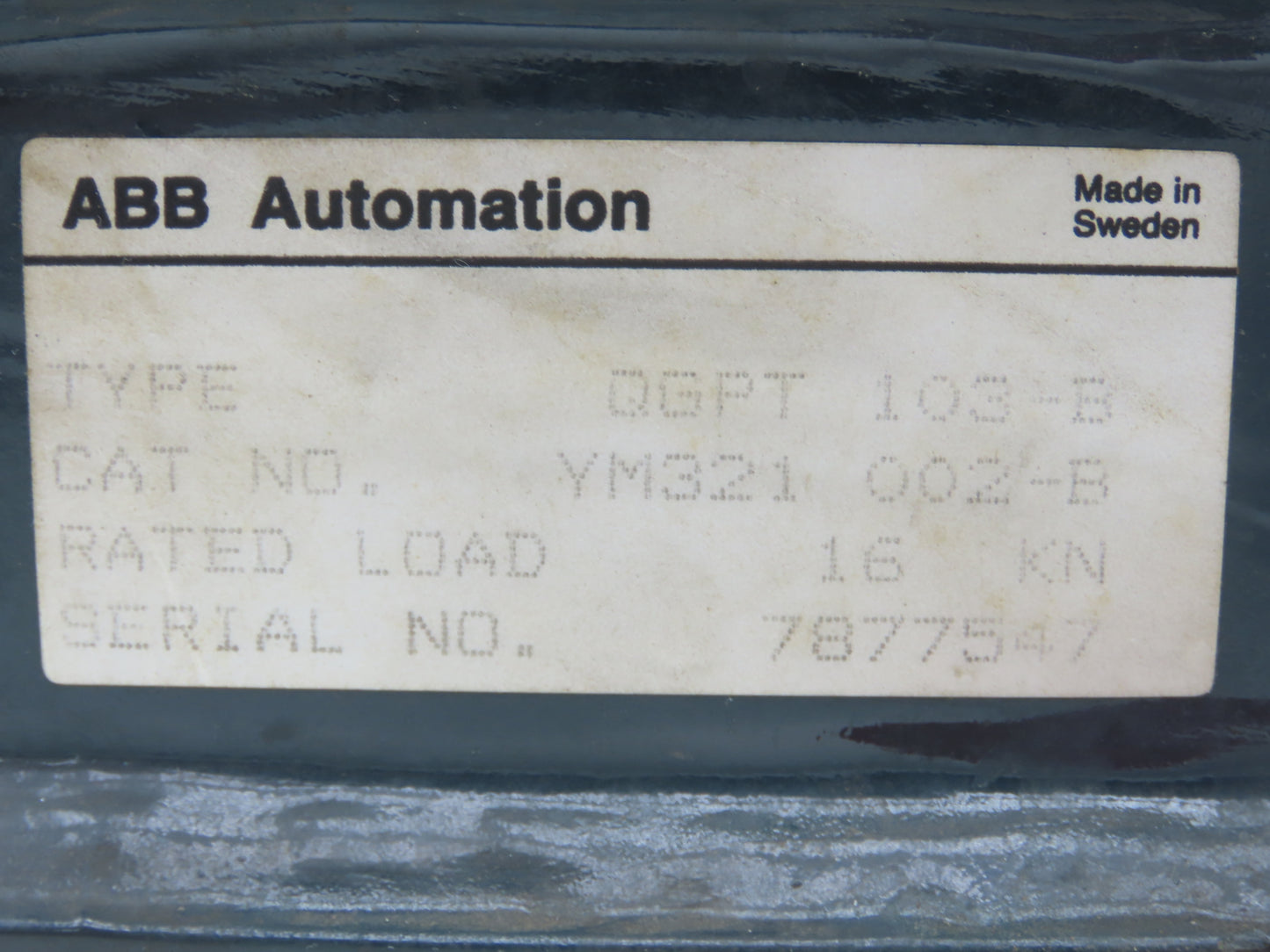 ABB QGPT 103-B Pressductor Load Cell Sensor 16KN 3596Lbs Weigh Scale