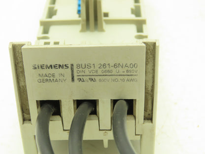 Siemens 8US1 261-6NA00 Buss Bar Adapter 600V No. 8 Wire Lot of 4