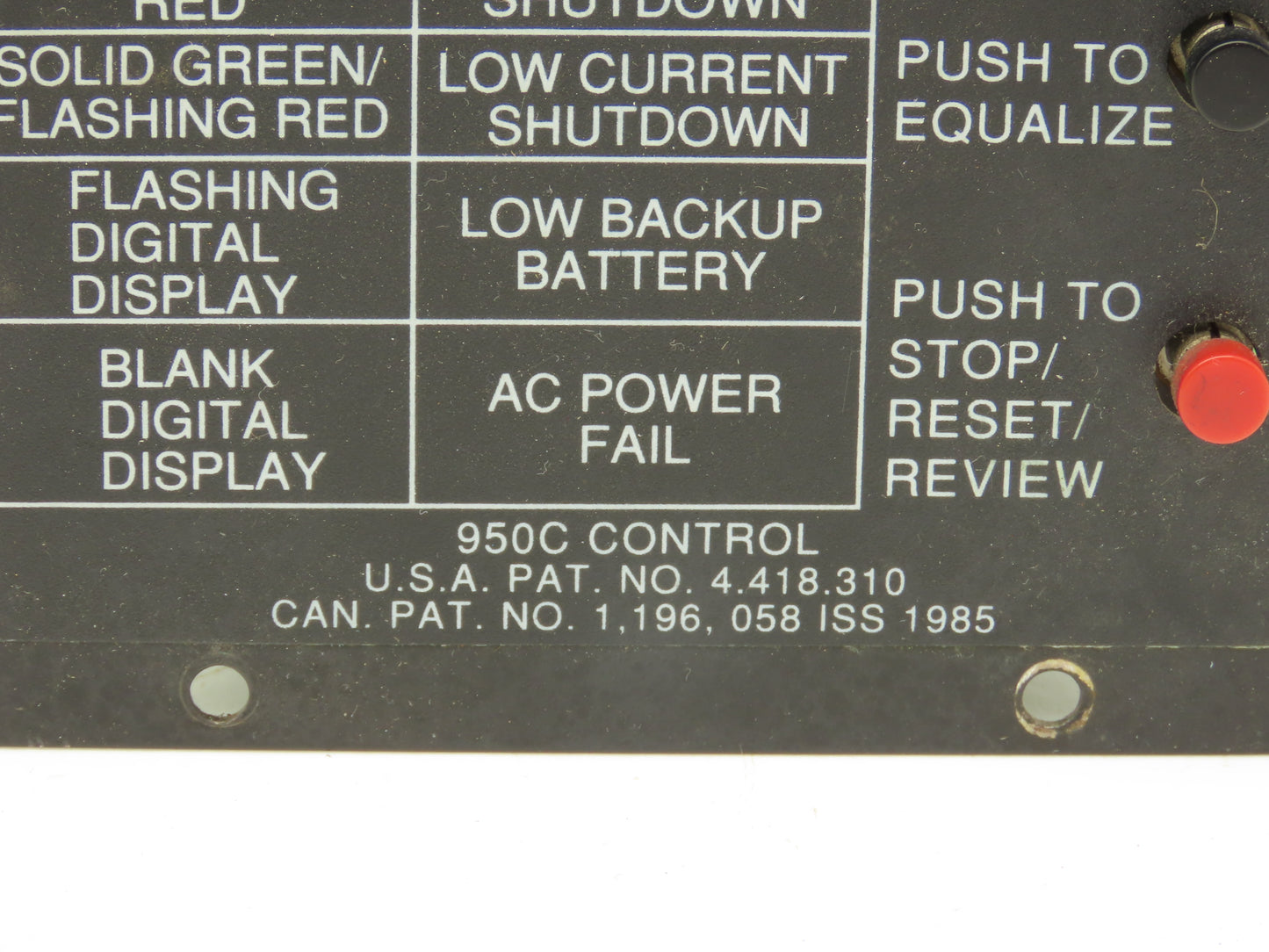 Hobart 950C Accu-Charge Forklift Battery Charger Control Panel Only 191290