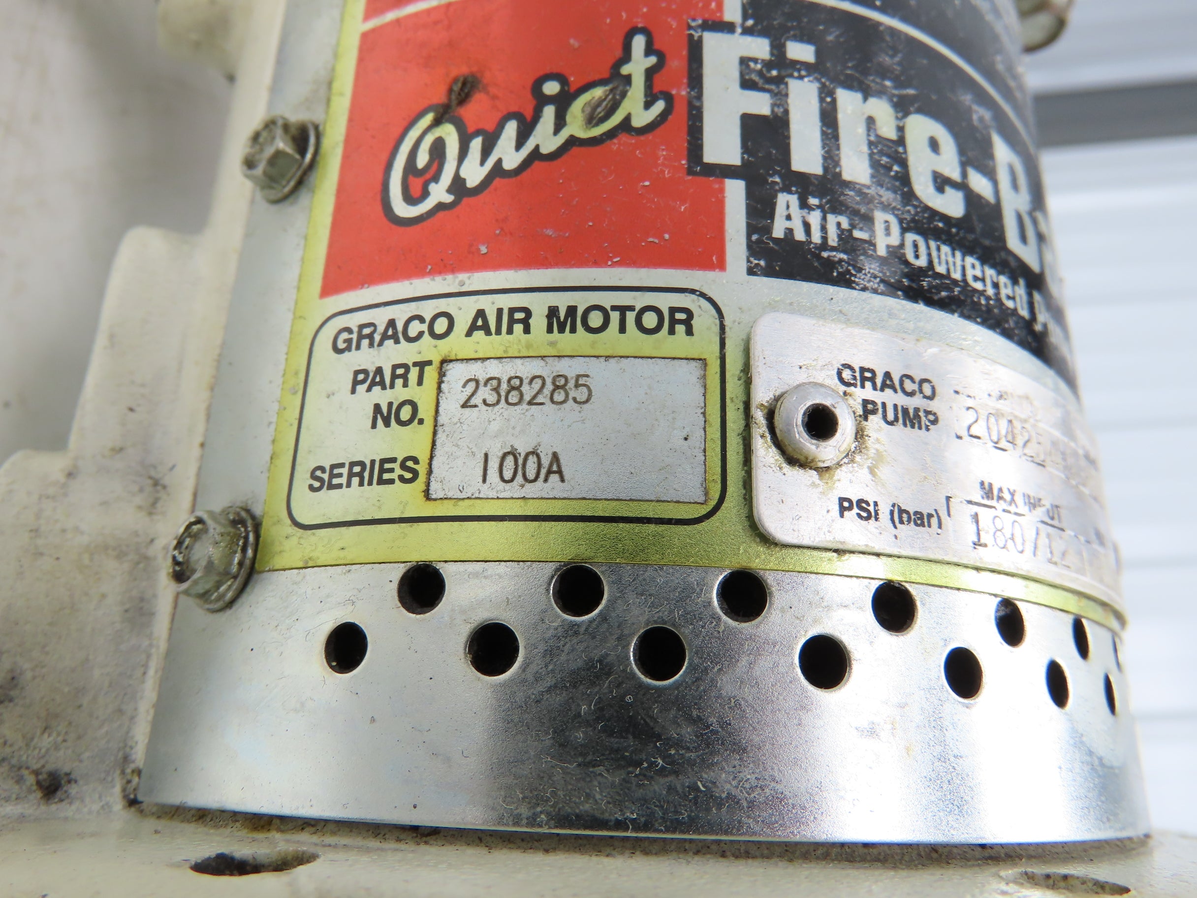 Graco 204254 LA36907 Fire Ball Air Powered Pump 5:1 Oil/Grease 180PSI ...