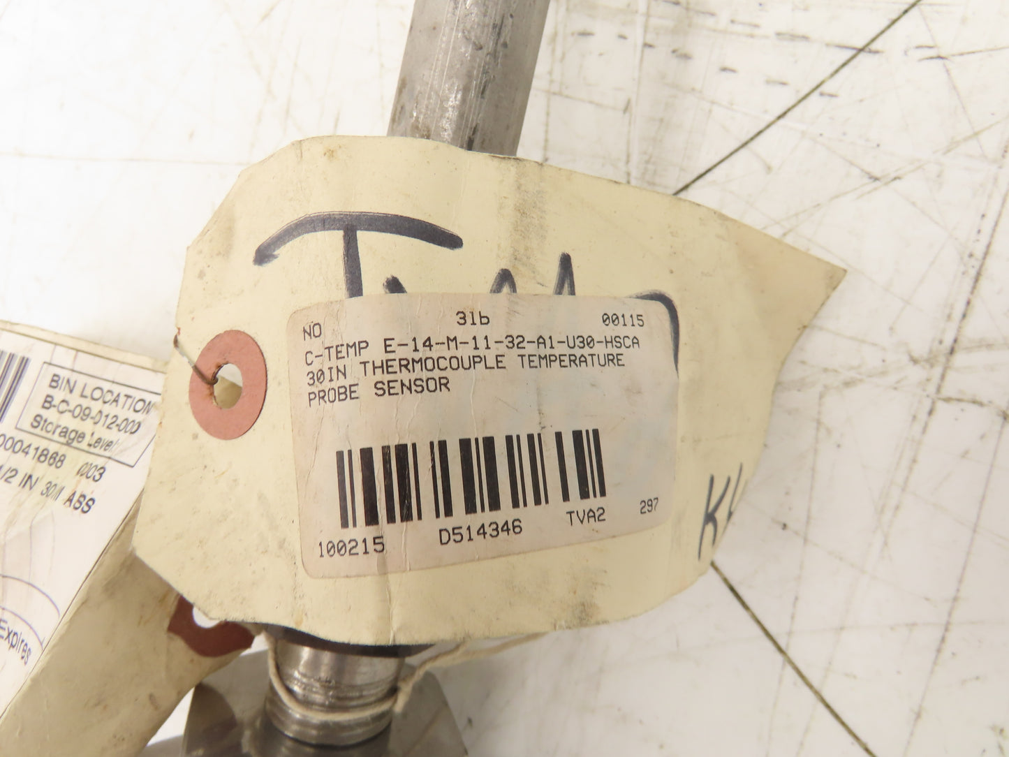 C-Temp E-14-M-11-32-A1-U30-HSCA Thermocouple Sensor 30"Probe 1"NPT