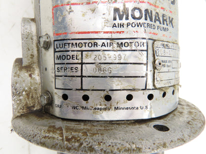 Graco 205-997 Monark Air Powered Transfer Pump Barrel Type 5:1 Ratio 2.5GPM