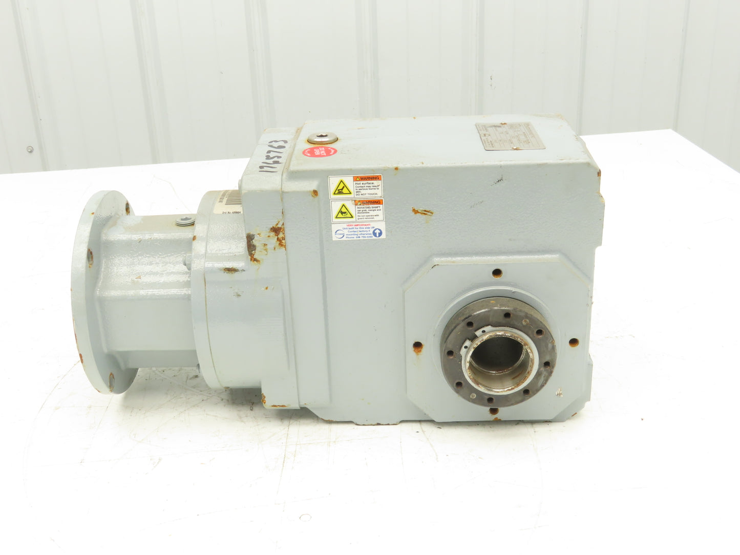 Stober K303WGD0450MR160/140 Helical Gearbox 44.9 Reducer 39rpm 2Hp Hollow Shaft