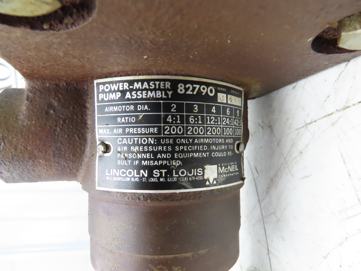 Lincoln 82970 Power Master Pneumatic Powered Oil/Grease Pump 12:1 55 Gal Drum