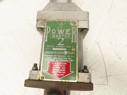 Lincoln 82970 Power Master Pneumatic Powered Oil/Grease Pump 12:1 55 Gal Drum