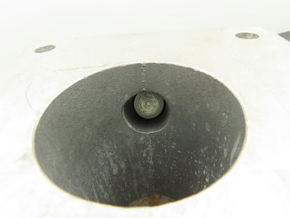 Industrial Injection Molding Hopper Base Side Discharge 5-1/2" Bolt Square Top