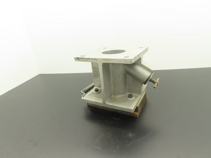 Industrial Injection Molding Hopper Base Side Discharge 5-1/2" Bolt Square Top