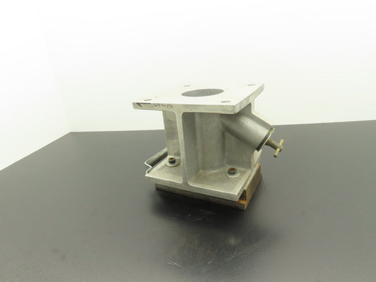 Industrial Injection Molding Hopper Base Side Discharge 5-1/2" Bolt Square Top