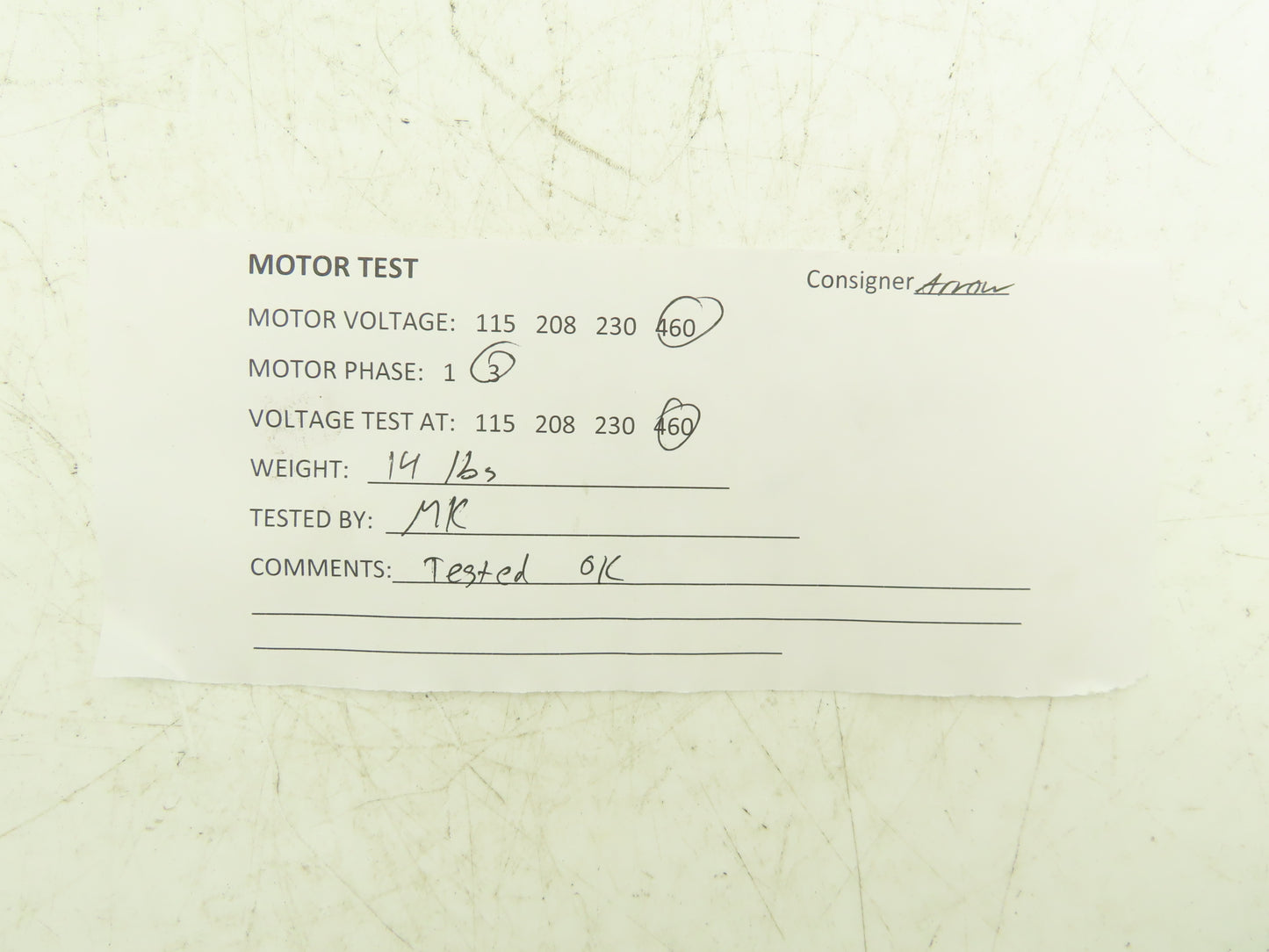 Wenling City Dacheng Electrical YS7124 AC Motor 1/2Hp 1720rpm 480V 3PH IEC71