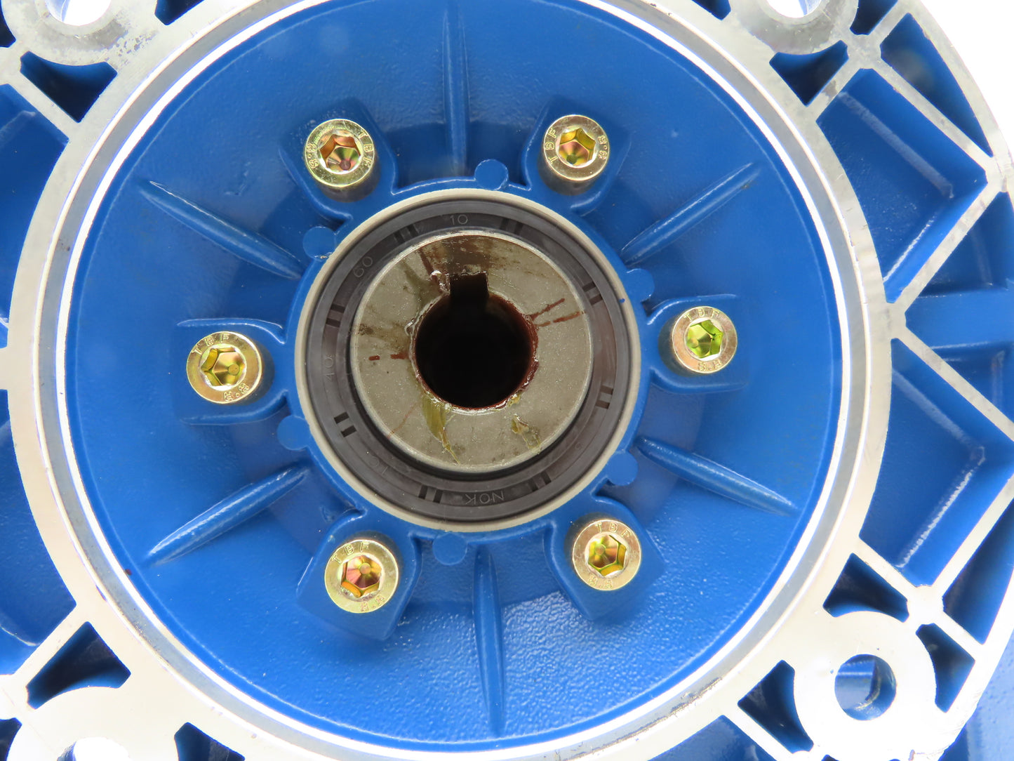 Haitec GR HMRV075 80B5 Worm Gearbox 30:1 Reducer 47 RPM Hollow RH or LH IEC 80