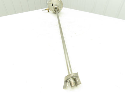 MXD Process Gast 2AM-NRV-90 Pneumatic Air Motor Drum Mixer 2" Bung Agitator 31"