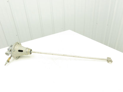 MXD Process Gast 2AM-NRV-90 Pneumatic Air Motor Drum Mixer 2" Bung Agitator 31"