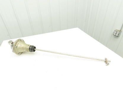 Gast 2AM-NRV-90 Pneumatic Air Motor Drum Mixer 2" Bung Agitator 30" Stainless