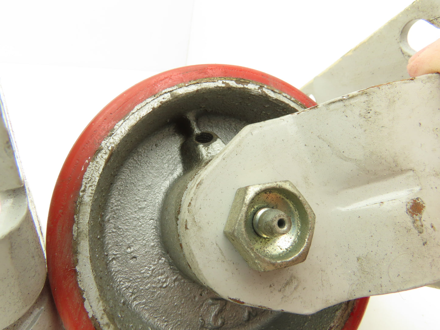 Fairbanks 4" Caster Wheel Poly/Cast (2) Swivel (2) 5-1/2" OAH Rigid Lot of 4