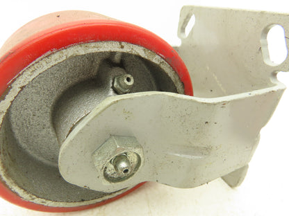 Fairbanks 4" Caster Wheel Poly/Cast (2) Swivel (2) 5-1/2" OAH Rigid Lot of 4