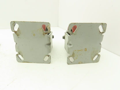 Fairbanks 4" Caster Wheel Poly/Cast (2) Swivel Locking (2) Rigid Lot of 4