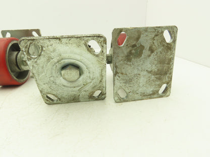 Service Caster 4" Caster Wheel Poly/Cast (2) Swivel Locking (2) Rigid Lot of 4