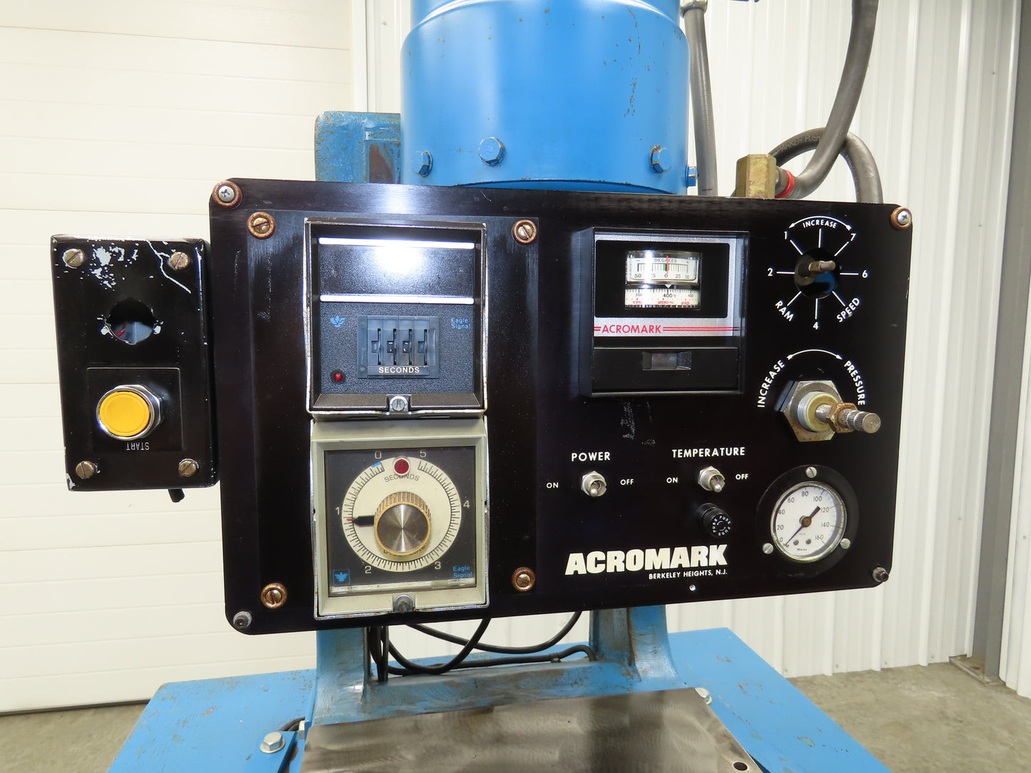 Acromark 630 Pneumatic Air Punch Press 3.5" Stroke 8" Throat 16x10"