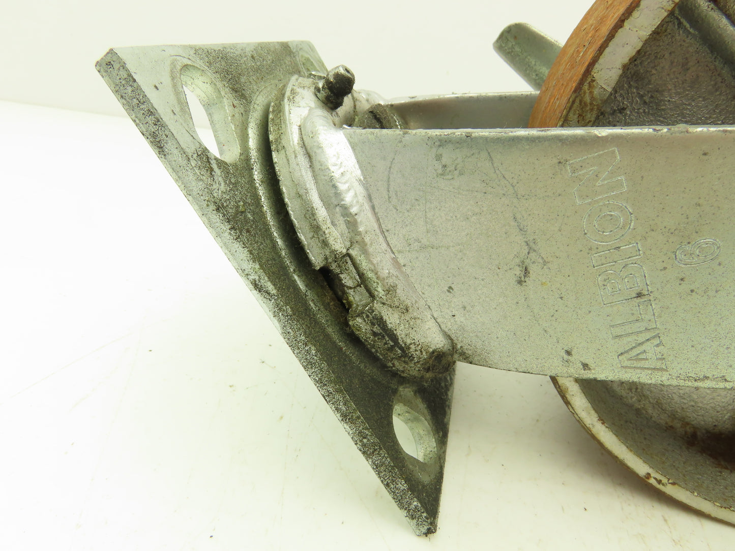 Albion 6" Swivel Caster Wheel Locking Cast Iron 7-1/2" Height Lot of 2