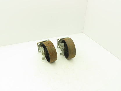 Faultless 6" Caster Wheel Swivel Locking 2" Wide 7-1/2" Height Lot of 2