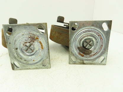 Faultless 6" Caster Wheel Swivel Locking 2" Wide 7-1/2" Height Lot of 2
