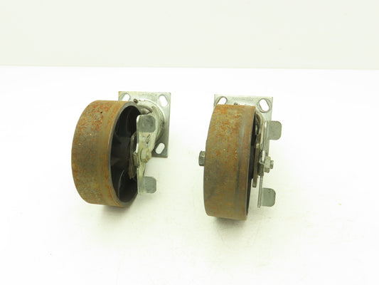 Faultless 6" Caster Wheel Swivel Locking 2" Wide 7-1/2" Height Lot of 2
