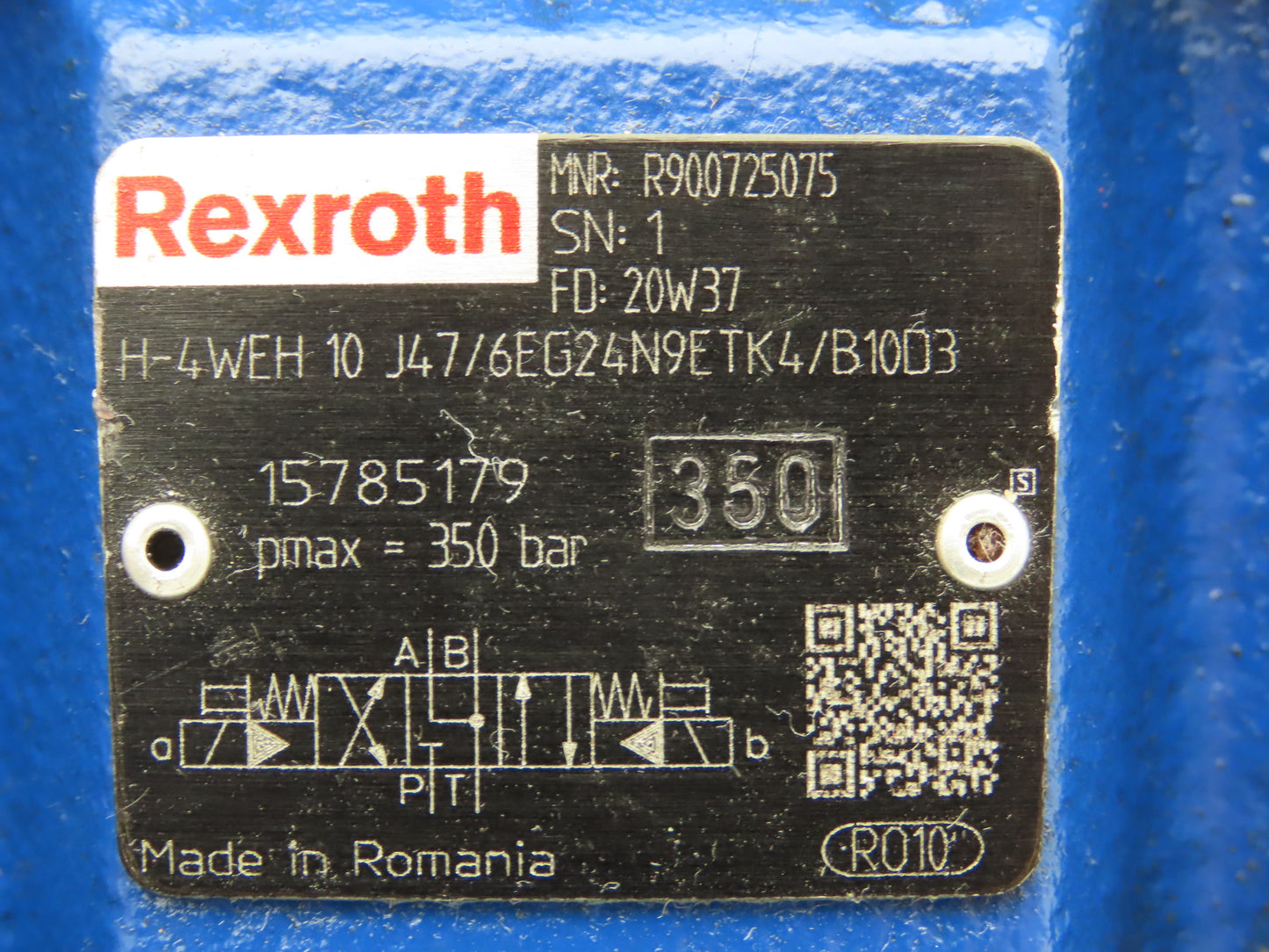 Rexroth H-4WEH 10 J47/6EG24N9ETK4/B10D3 Directional Valve 4WE6J62/EG24N9K4/B10