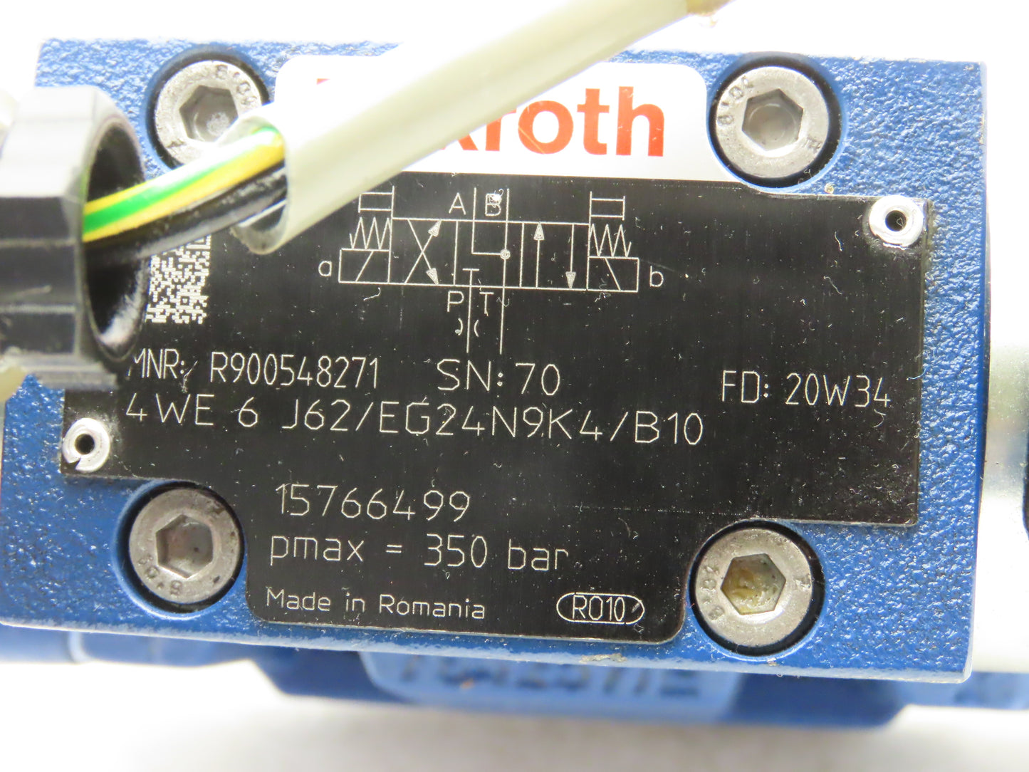 Rexroth H-4WEH 10 J47/6EG24N9ETK4/B10D3 Directional Valve 4WE6J62/EG24N9K4/B10