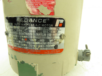 Reliance Duty Master Pump Motor 3/4Hp 1725 RPM 230/460V 3PH FR56CZ Slot Shaft