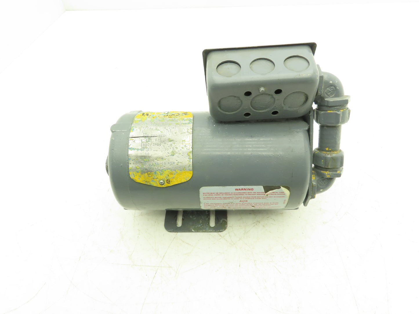 Baldor 2221613 Pump Motor 1Hp 3450rpm 230/460V 3PH 42YZ Slot Shaft 15-Min Duty