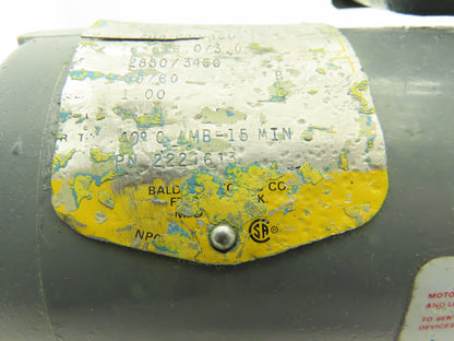 Baldor 2221613 Pump Motor 1Hp 3450rpm 230/460V 3PH 42YZ Slot Shaft 15-Min Duty